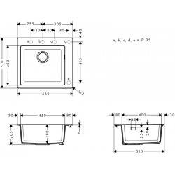 Hansgrohe S510-F450 GS sudoper