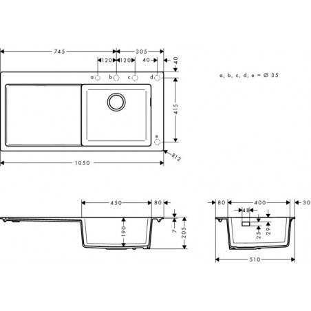 Hansgrohe S514-F450 GS sudoper