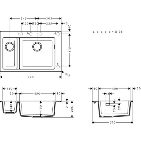 Hansgrohe S510-F635 GS sudoper