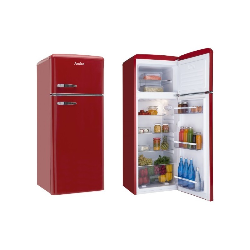 Hladnjak Amica KGC15630R, A++, kombinirani, retro, crvena