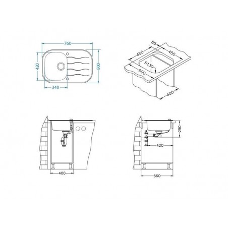 Alveus Wave Up 20 sudoper crni