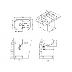 Alveus Wave 20 sudoper crni