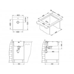 Alveus Pure Up 20 sudoper inox