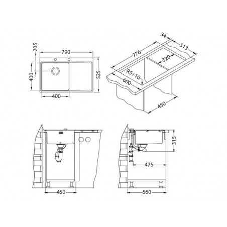 Alveus Pure Up 40 sudoper lijevi, inox