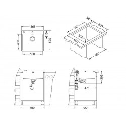 Alveus Pure Up 70 sudoper inox