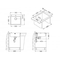 Alveus Pure 70 sudoper inox