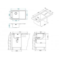 Alveus Stricto 10 sudoper lijevi, inox