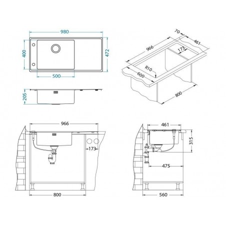 Alveus Stricto 30 sudoper lijevi, inox