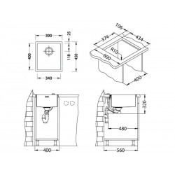 Alveus Quadrix 20 sudoper inox