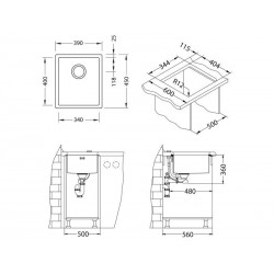 Alveus Quadrix 20 sudoper inox