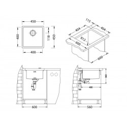 Alveus Quadrix 30 sudoper inox