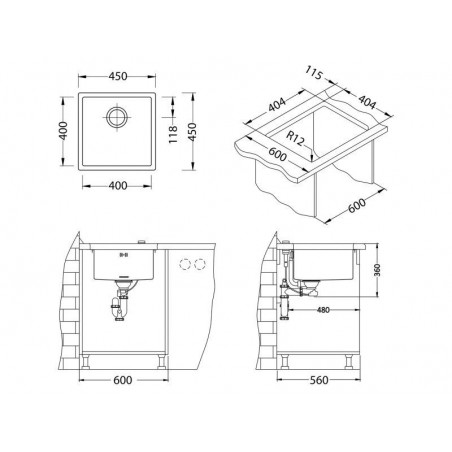 Alveus Quadrix 30 sudoper inox