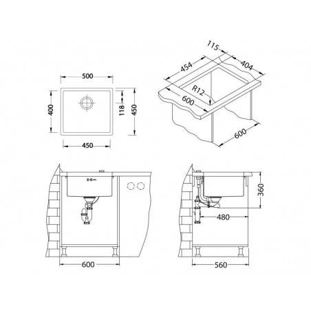 Alveus Quadrix 40 sudoper inox