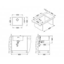 Alveus Quadrix 50 sudoper inox