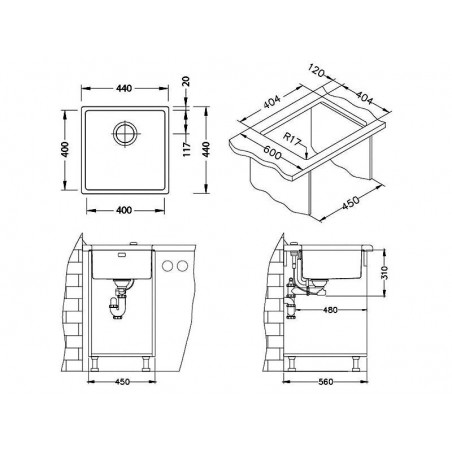 Alveus Kombino 30 sudoper inox