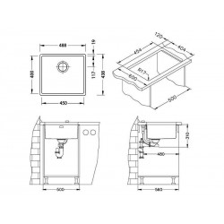 Alveus Kombino 40 sudoper inox