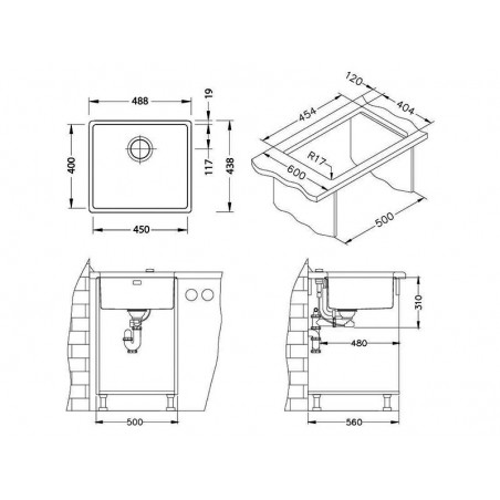 Alveus Kombino 40 sudoper inox