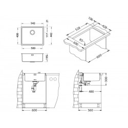 Alveus Kombino 50 sudoper inox