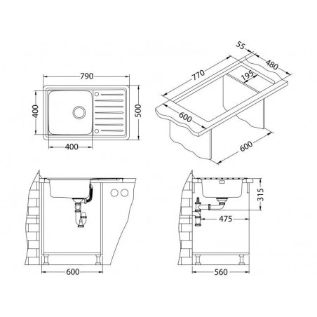 Alveus Galeo 20 sudoper inox