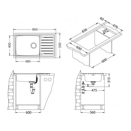 Alveus Galeo 30 sudoper inox