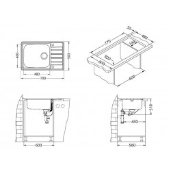 Alveus Praktik 120 sudoper inox