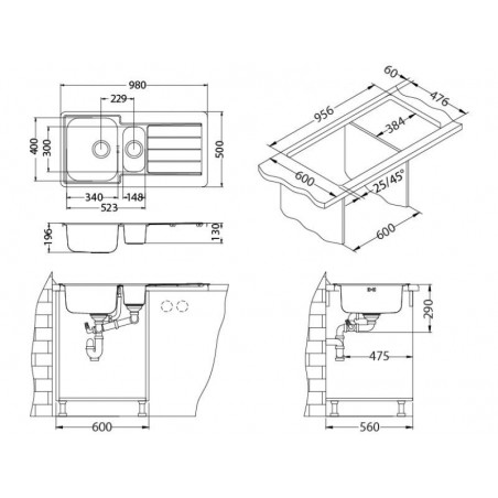 Alveus Line Maxim 10 sudoper inox