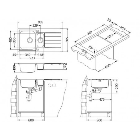 Alveus Line Maxim 10 sudoper inox