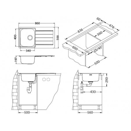 Alveus Line Maxim 20 sudoper inox