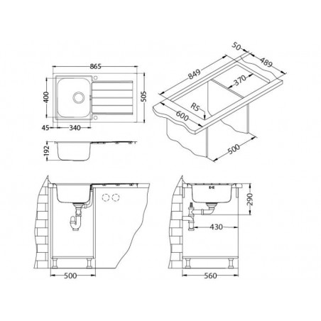 Alveus Line Maxim 20 sudoper inox