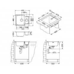 Alveus Line Maxim 50 sudoper inox