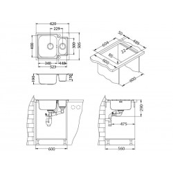 Alveus Line Maxim 50 sudoper inox