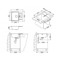 Alveus Line Maxim 60 sudoper inox