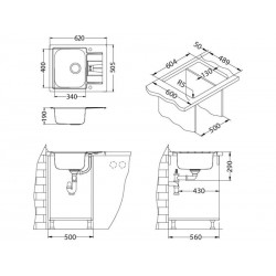 Alveus Line Maxim 60 sudoper inox