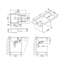 Alveus Line Maxim 70 sudoper inox