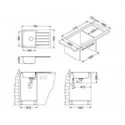 Alveus Line Maxim 80 sudoper inox