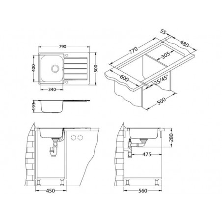 Alveus Line Maxim 80 sudoper inox