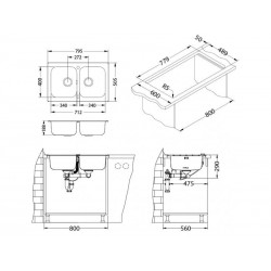 Alveus Line Maxim 90 sudoper inox