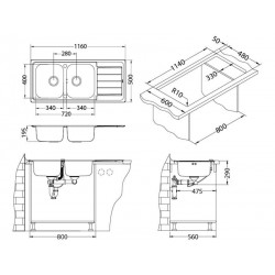 Aveus Line Maxim 100 sudoper inox