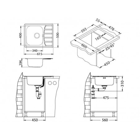 Alveus Zoom Maxim 10 sudoper inox