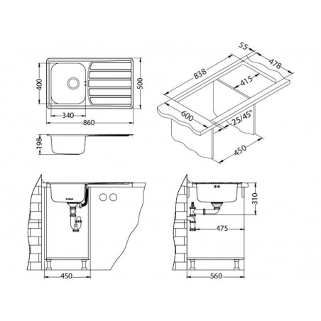 Alveus Zoom Maxim 30 sudoper inox