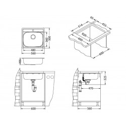 Alveus More 10 F/S/U sudoper inox