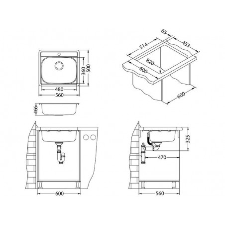 Alveus More 10 F/S/U sudoper inox