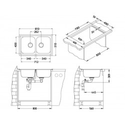 Alveus Elegant 40 sudoper inox satin