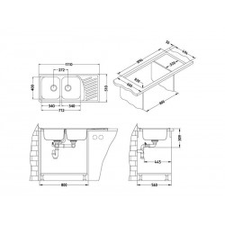 Alveus Elegant 70 sudoper inox satin