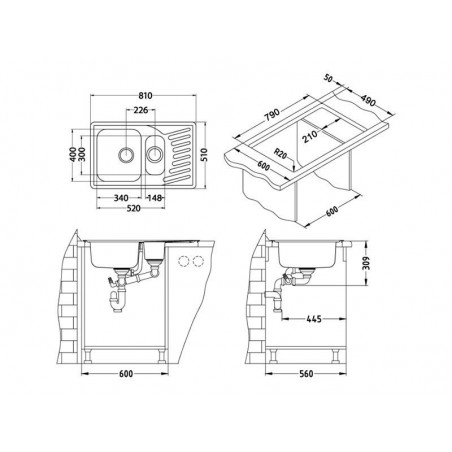 Alveus Elegant 110 sudoper inox satin