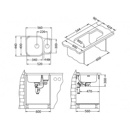 Alveus Duo 70 sudoper inox