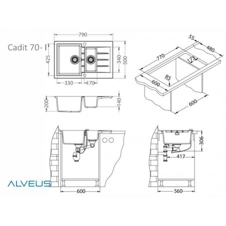 Alveus Cadit 70 sudoper ARCTIC - G11
