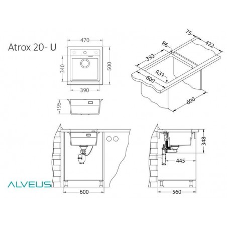 Alveus Atrox 20 sudoper ARCTIC - G11