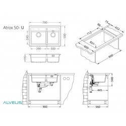 Alveus Atrox 50 sudoper ARCTIC - G11