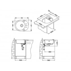Alveus Roll 40 sudoper BEIGE - G55